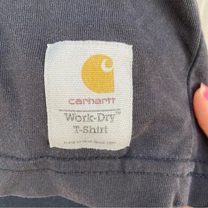 Mens Faded Navy Carhartt Work Dry Tshirt